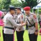 Kapolres Brebes memberikan ucapan selamat kepada Pejabat Kasat Reskrim Baru Polres Brebes